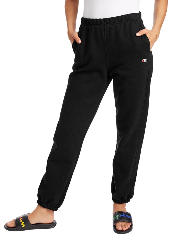 Pantalon Chandal Champion Mujer - Reverse Weave Boyfriend ( Negras ) 5179420-ED